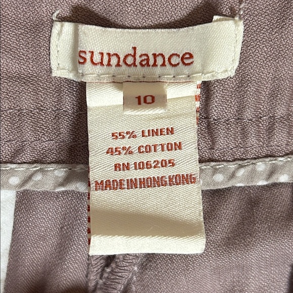 Sundance Wide Leg Cuffed Linen Blend Trouser Dress Pants Blush Purple Sz 10 - Picture 2 of 12